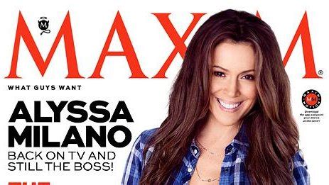 alyssa milano panties|Alyssa Milano Maxim Cover: Braless and Back on TV.